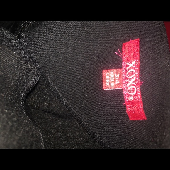 XOXO Black Peplum Dress with Belt - Picture 4 of 4